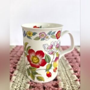 Vintage Botanical Flowers Wild Roses Roy Kirkham Bone China England Collectable